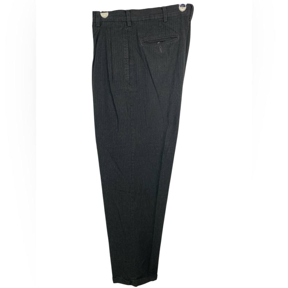 Roundtree and Yorke Relaxed Fit Pleated Cuffed Dress Pants Mens 36x34